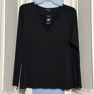 Lane Bryant fitted open front long sleeves T shirts.